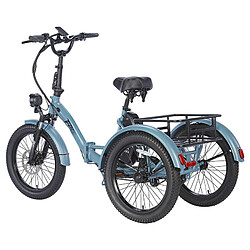 Avis Tricycle électrique FAFREES F20 Mate, moteur sans balais 500 W, batterie 48 V/18,2 Ah, gros pneus 20 x 3,0 pouces - Bleu