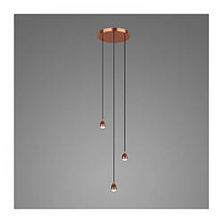 Luminaire Center Suspension Spl Cuivre satiné 3 ampoules 9,1cm