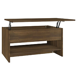 vidaXL Table basse Chêne marron 80x50x40 cm Bois d'ingénierie