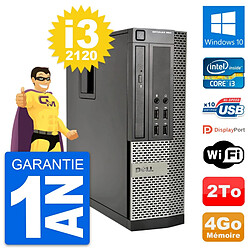 PC Dell OptiPlex 990 SFF Intel i3-2120 RAM 4Go Disque Dur 2To Windows 10 Wifi - Occasion