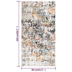 vidaXL Tapis à tissage plat d'extérieur 80x150 cm Multicolore pas cher