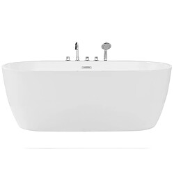 Beliani Baignoire îlot blanche 170 x 80 cm ROTSO