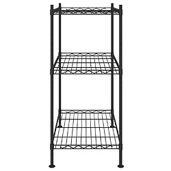 Avis vidaXL Étagère de rangement 3 niveaux 60x35x76 cm noir 150 kg