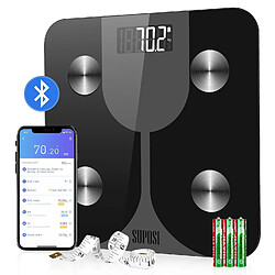 Universal Balance de salle de bains Balance numérique Graisse corporelle Intelligente Poids de plancher Pesage Homme Ligne Balance Connexion électronique Bluetooth LBS BMI | Balance de salle de bains (blanc)