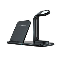 Wewoo Chargeur sans fil N35 rapide de conception séparée 3 en 1 pour iPhoneApple WatchAirPods Noir