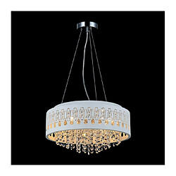 Luminaire Center Suspension en cristal Doris Chrome