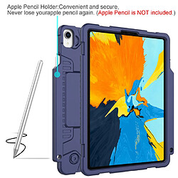 Coque en TPU + silicone, antichoc avec support bleu pour votre Apple iPad Pro 11 pouces (2018)