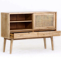 Paris Prix Buffet 2 Portes & 2 Tiroirs en Teck Archi 125cm Naturel