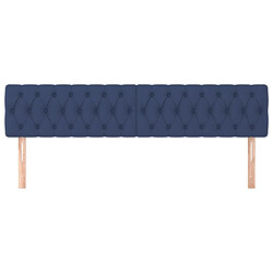 Avis Maison Chic Lot de 2 Têtes de lit design Bleu pour chambre - Décoration de lit 90x7x78/88 cm Tissu -MN16938