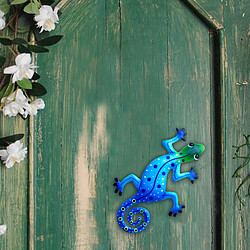 Avis Métal Gecko Décoration Murale Lézard Accrocher Pour La Maison Jardin Patio Clôture Ornement Bleu 2