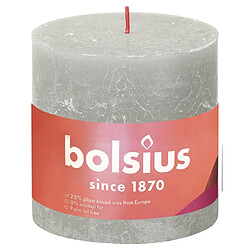 Bolsius Bougies pilier rustiques Shine 3 pcs 100x100 mm Gris sableux