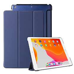 Etui en PU + TPU triple pli bleu foncé pour votre Apple iPad 10.2 (2019)