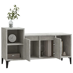 Acheter Maison Chic Meuble TV scandinave - Banc TV pour salon Gris béton 100x35x55 cm Bois d'ingénierie -MN34879