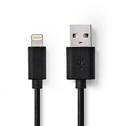 NEDIS Câble de Charge et de Synchronisation Apple Lightning - USB A Mâle 1,0 m Noir