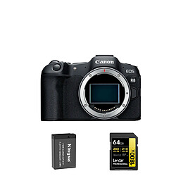 CANON EOS R8 body+Kingma 1040mAh Battery (Canon LP-E17)+Lexar 64GB Professional 1800x UHS-II SDXC Memory Card