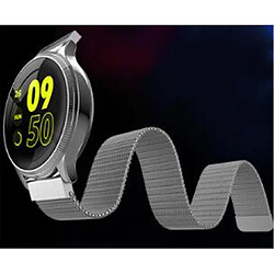 Avis YP Select 1.22 pouces Écran couleur Pression artérielle Moniteur de fréquence cardiaque Sport Bluetooth Montre-bracelet intelligente-Argenté