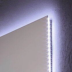 Kiamami Valentina MIROIR DE SALLE DE BAIN 80X70 CM AVEC RÉTRO-ÉCLAIRAGE À LEDS