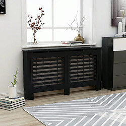 vidaXL Cache-radiateur noir 152x19x81,5 cm MDF 