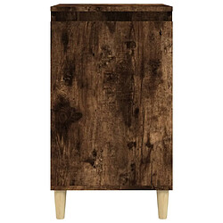 Maison Chic Table de chevet,Table de nuit,Table d'appoint pour salon chêne fumé 40x35x70 cm bois d'ingénierie -MN64754 pas cher