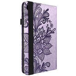 Avizar Étui Portefeuille pour Lenovo Tab M8 Gen 4 avec Motif Floral Lavande