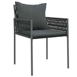 Avis Maison Chic Lot de 4 Chaises de jardin,Fauteuil d'extérieur avec coussins noir 54x61x83 cm rotin -MN85957