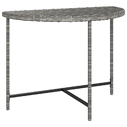 Maison Chic Table de jardin | Table d'extérieur Gris 100x50x75 cm Résine tressée -GKD79254