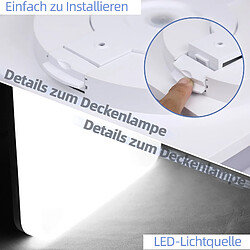 Acheter Autres Temps ZMH LED Plafonnier Living Room 22CM 18W Bathroom Light Angular IP54 Bedroom Kitchen