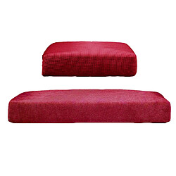 2pcs canapé futon housse de coussin divan housse protecteur red_size s