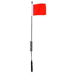 Antenne Décorative En Métal De 11,4 Pouces Avec Accessoires De Drapeau Pour Voiture RC 1/10 Rouge