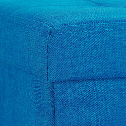 Acheter Helloshop26 Tabouret banquette pouf de rangement pliant coffre repose-pieds 76 cm lin bleu 13_0002337_2