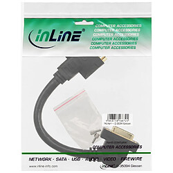 Câble adaptateur InLine® DVI-I 24 + 5 DVI femelle à femelle avec bride 0.2m