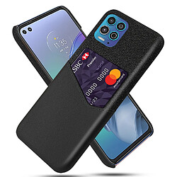 Coque en TPU + PU Conception hybride combinée avec porte-carte noir pour votre Motorola Moto G100/Edge S