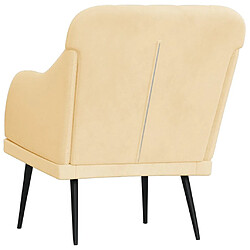 Acheter vidaXL Fauteuil Crème 63x76x80 cm Velours