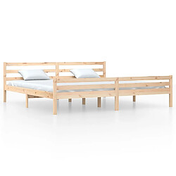 Maison Chic Lit adulte - Lit simple Cadre de lit,Structure du lit Contemporain Bois massif 200x200 cm -MN80871