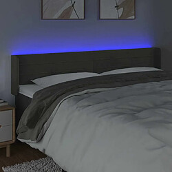 Avis Maison Chic Tête de lit scandinave à LED,meuble de chambre Gris foncé 163x16x78/88 cm Velours -MN87128