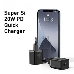 Universal Noir 20W USB Type C Chargeur 12 Pro Max PD Chargeur rapide USB Voyage Wall Charger 12 Mini | Chargeur de téléphone mobile