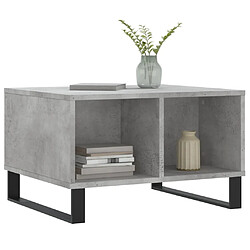 Avis Maison Chic Table basse,Table Console Table d'appoint, Table pour salon Gris béton 60x50x36,5 cm Bois d'ingénierie -MN94560