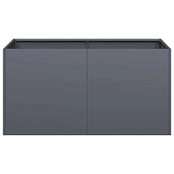 Avis vidaXL Jardinière anthracite 80x40x40 cm acier laminé à froid