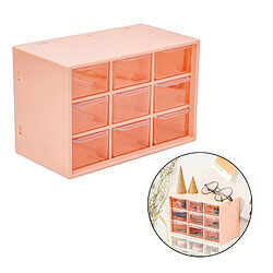 Organisateur à 9 Tiroirs Maquillage Sous-vêtements Ménagers Divers Diviseur De Rangement Rose pas cher