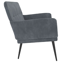 Avis vidaXL Banc Gris foncé 108x79x79 cm Velours