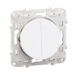 Avis Schneider Electric bouton poussoir double 10 a - blanc - fixation par vis - schneider odace