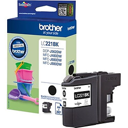 Brother LC221 Cartouche Noir LC221BK (Seau de plage)