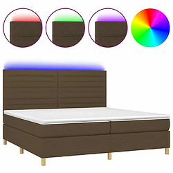 Sommier à lattes,Cadre à lattes de lit pour Adulte matelas et LED Marron foncé 200x200 cm -MN63060