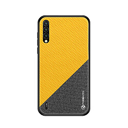 Coque en TPU + PU léger, couleur contrastée, antichute jaune pour votre Xiaomi Mi CC9/CC9 Meitu Edition/9 Lite