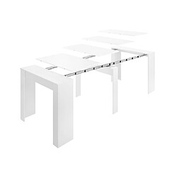 Acheter Vente-Unique Console table extensible 10 couverts - 4 rallonges - Blanc - ONEGA