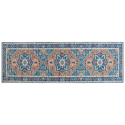 Beliani Tapis bleu et orange 80 x 240 cm RITAPURAM