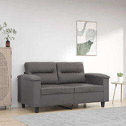 Maison Chic Canapé à 2 places,Sofa de Salon,Canapé droit Gris 120 cm Similicuir -GKD621101