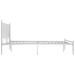 Acheter vidaXL Cadre de lit sans matelas blanc métal 140x200 cm