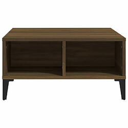 Avis Maison Chic Table basse,Table Console Table d'appoint, Table pour salon Chêne marron 60x60x30 cm Aggloméré -MN85647