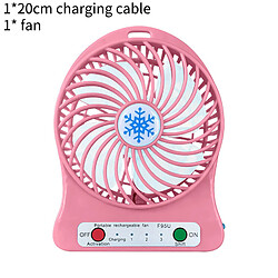 (Rose) Ventilateur de Bureau Usb Mini Trois Vitesses Portable Compact Couleur Unie Été Silencieux